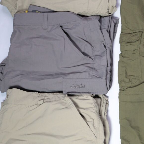 Cabelas Convertible Pants Men 44x32 Straight Leg Hiking Pants Outdoor 5 LOT EUC - Picture 10 of 14